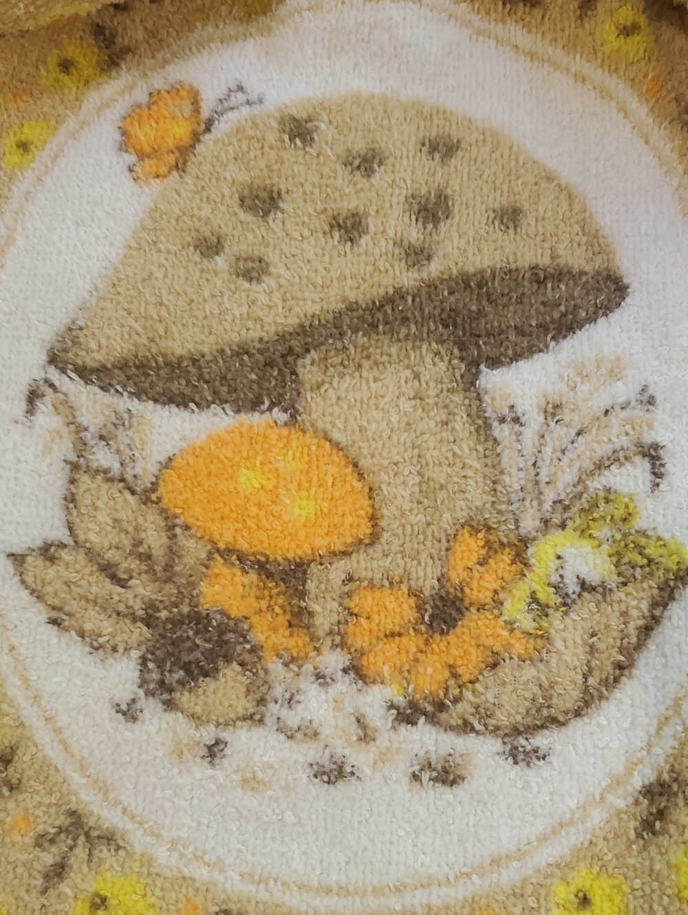1970s Vintage Cannon Mushroom Towel